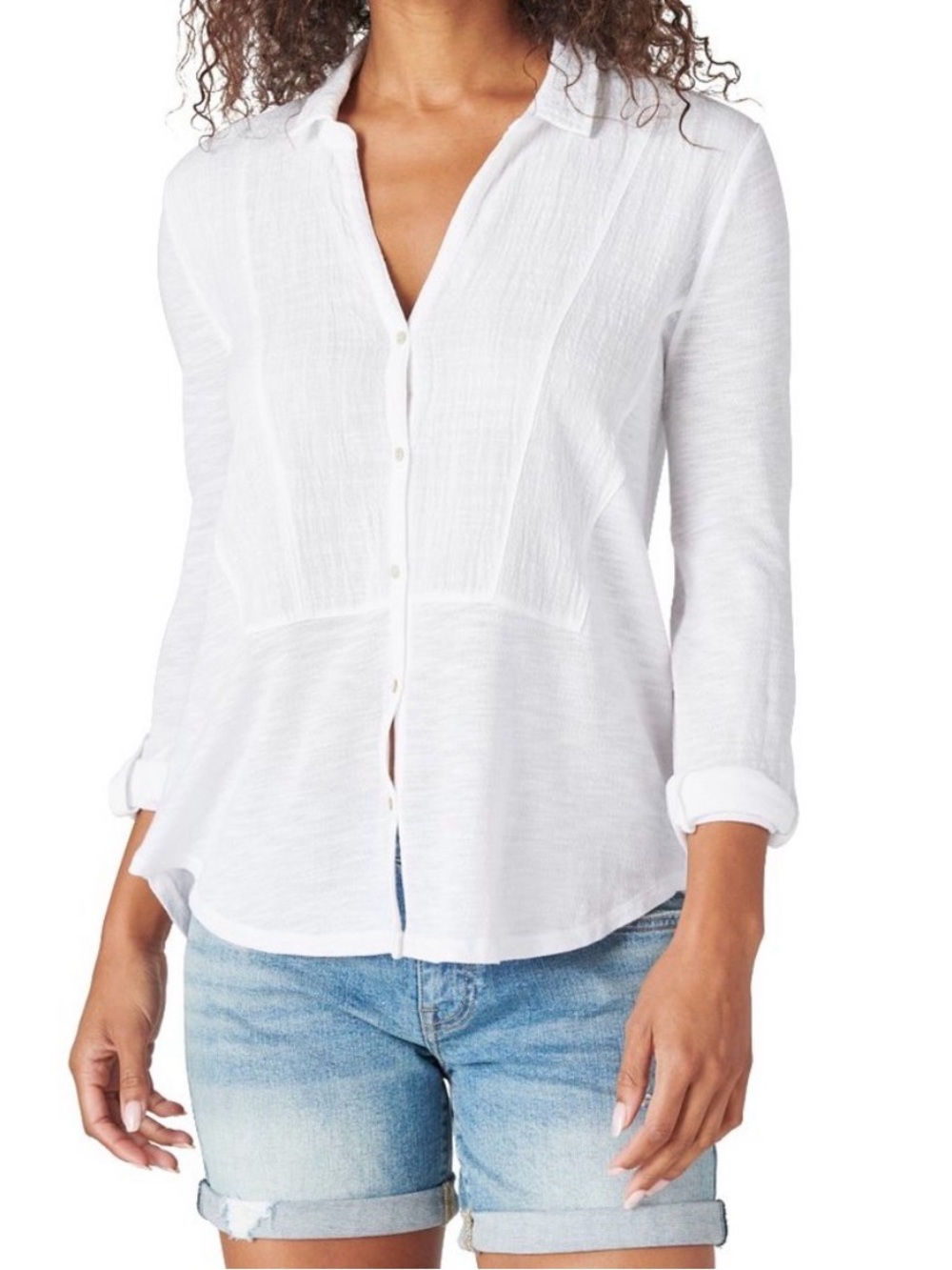 Lucky Brand Lightweight Woven Gauze Top